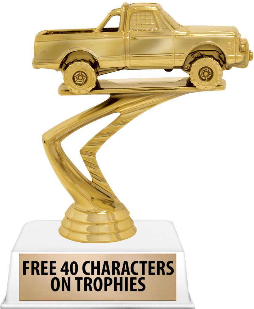 6"TROPHY ON WHITE CONTEMP BASE