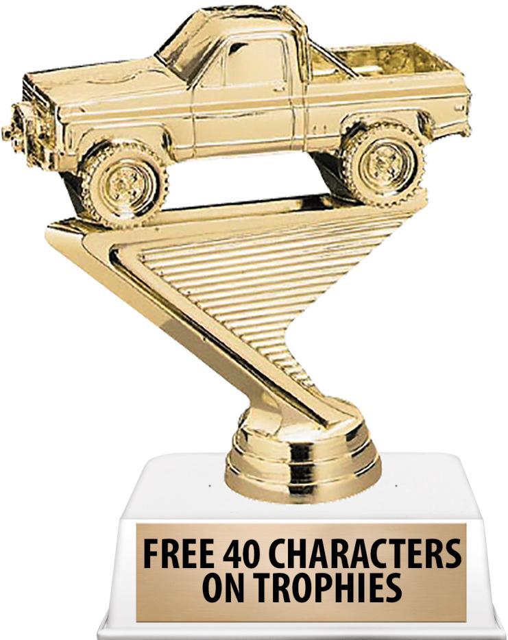 6"TROPHY ON WHITE CONTEMP BASE