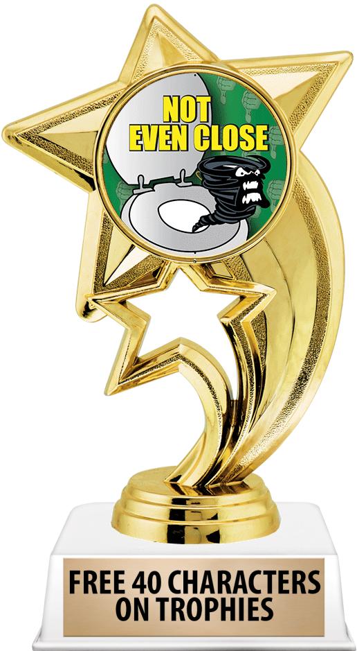 6"TROPHY ON WHITE CONTEMP BASE