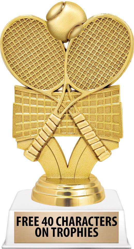 6"TROPHY ON WHITE CONTEMP BASE