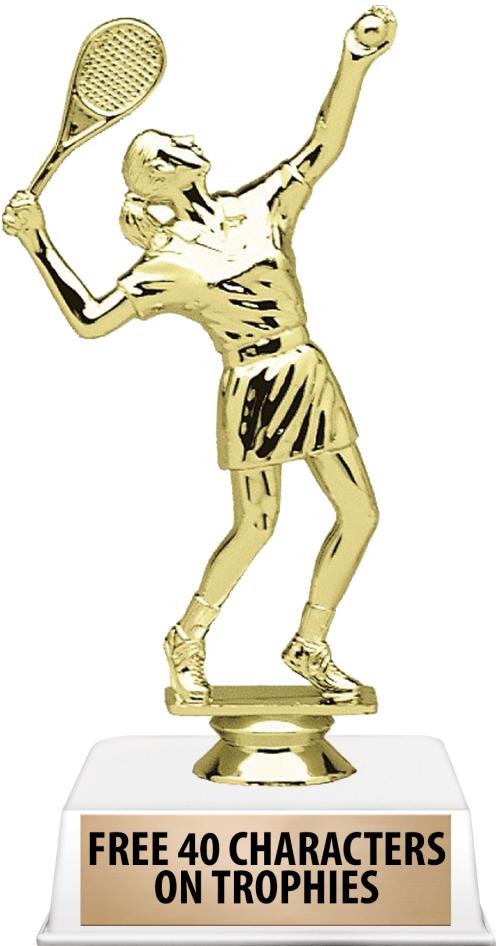 6"TROPHY ON WHITE CONTEMP BASE