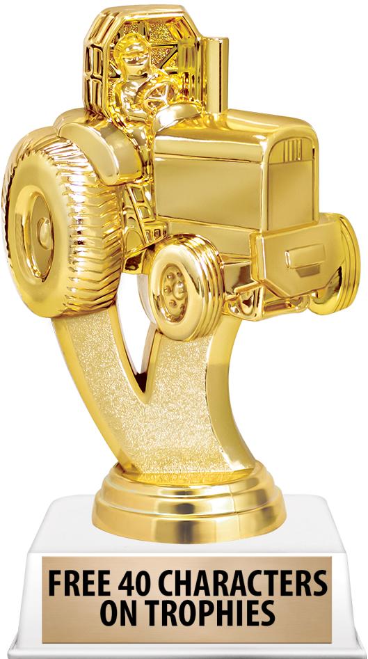 6"TROPHY ON WHITE CONTEMP BASE