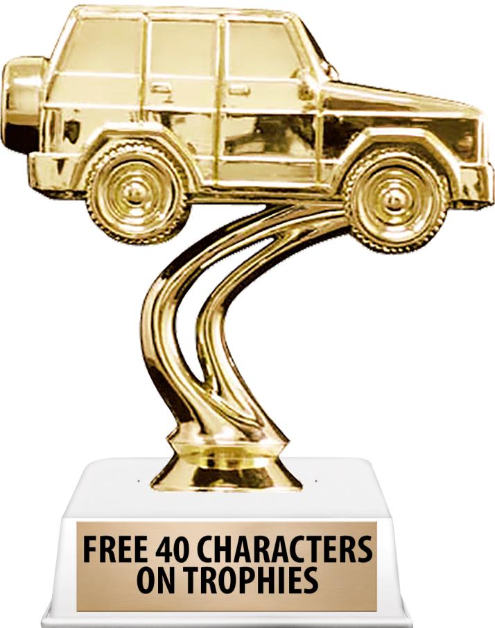 6"TROPHY ON WHITE CONTEMP BASE