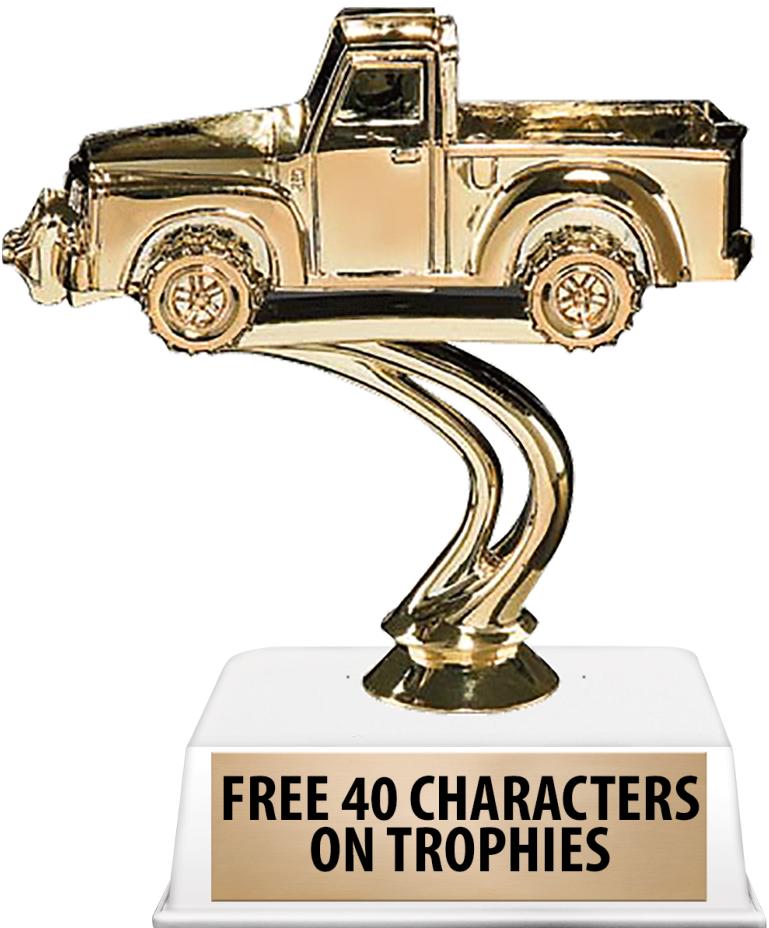 6"TROPHY ON WHITE CONTEMP BASE