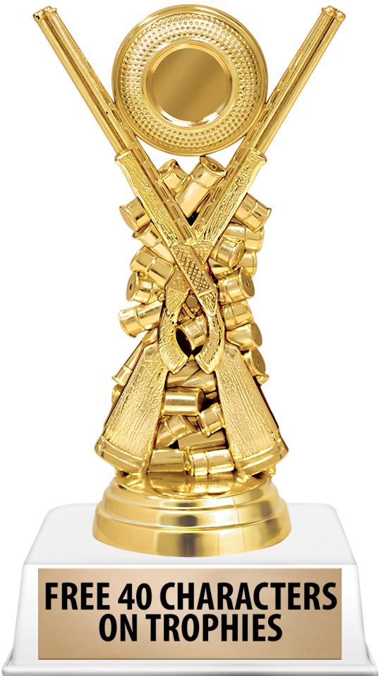 6"TROPHY ON WHITE CONTEMP BASE