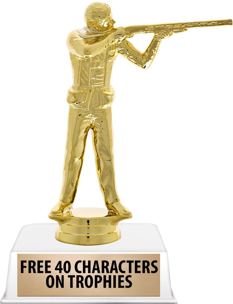 6"TROPHY ON WHITE CONTEMP BASE