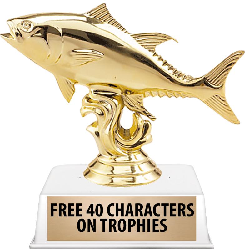6"TROPHY ON WHITE CONTEMP BASE