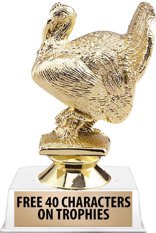 6"TROPHY ON WHITE CONTEMP BASE