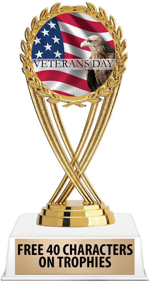 6"TROPHY ON WHITE CONTEMP BASE