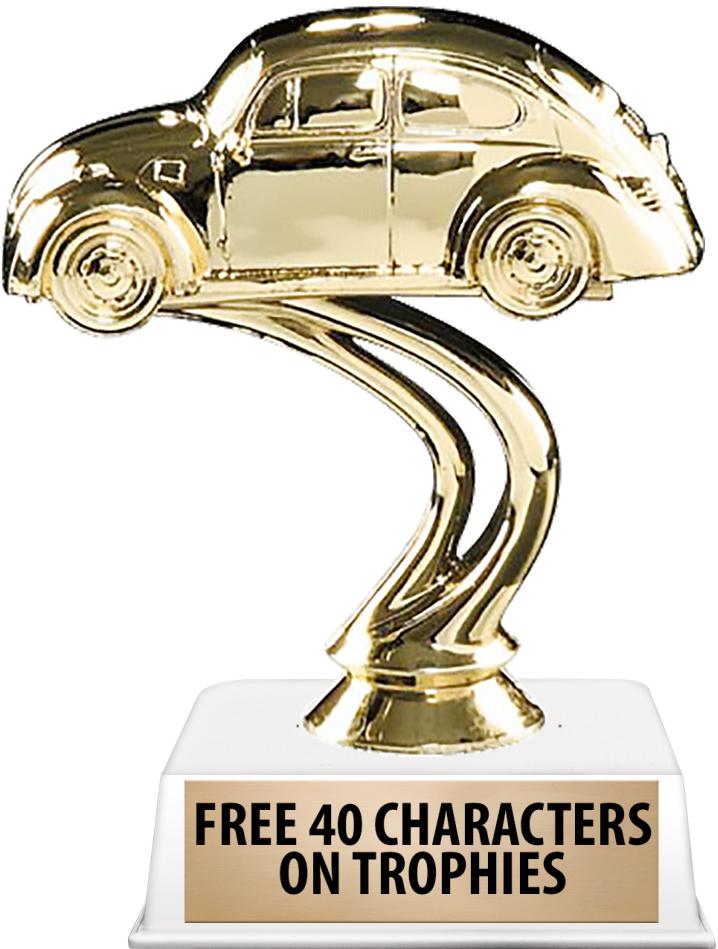 6"TROPHY ON WHITE CONTEMP BASE