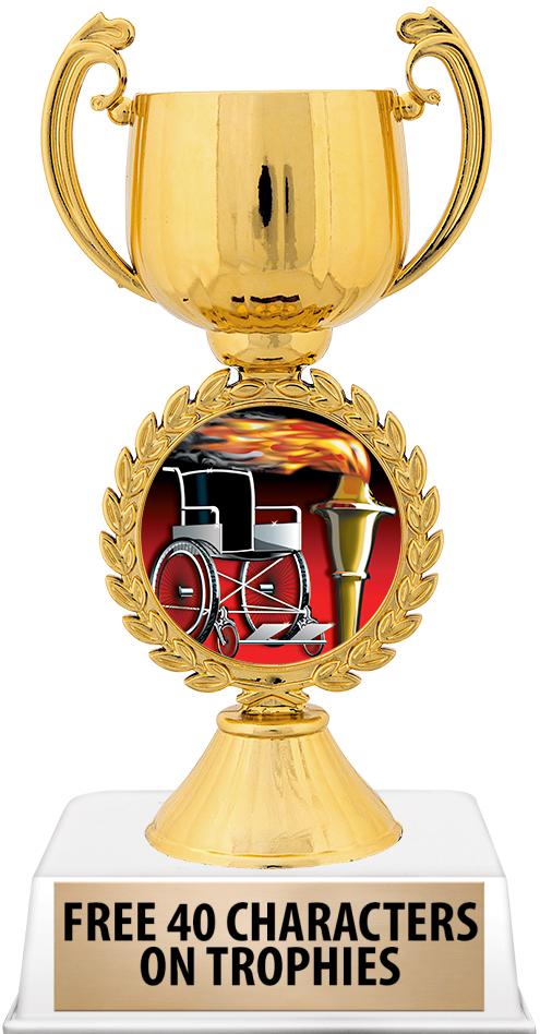 6"TROPHY ON WHITE CONTEMP BASE