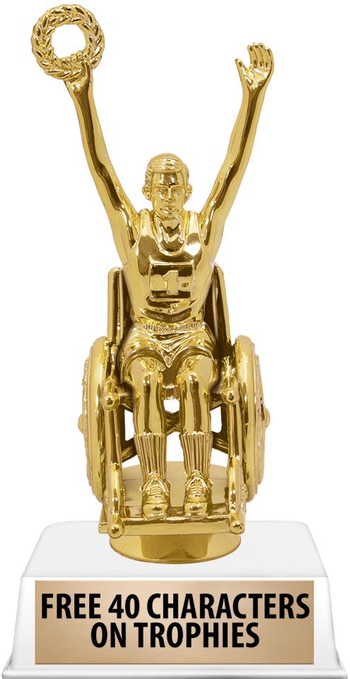 6"TROPHY ON WHITE CONTEMP BASE