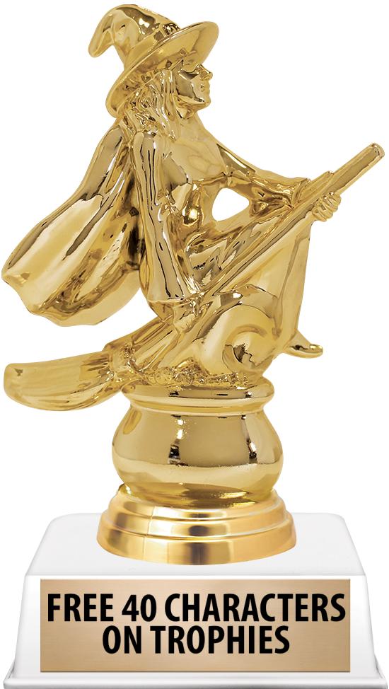 6"TROPHY ON WHITE CONTEMP BASE