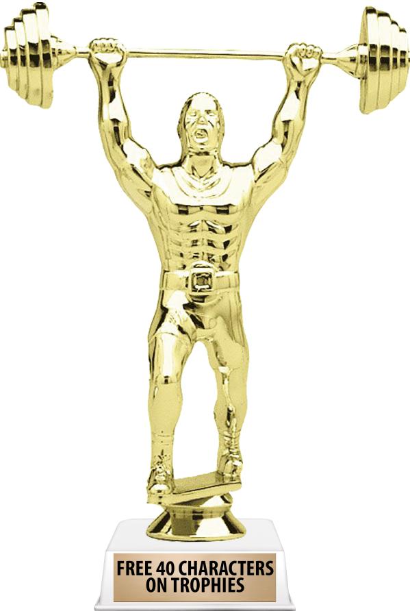 6"TROPHY ON WHITE CONTEMP BASE