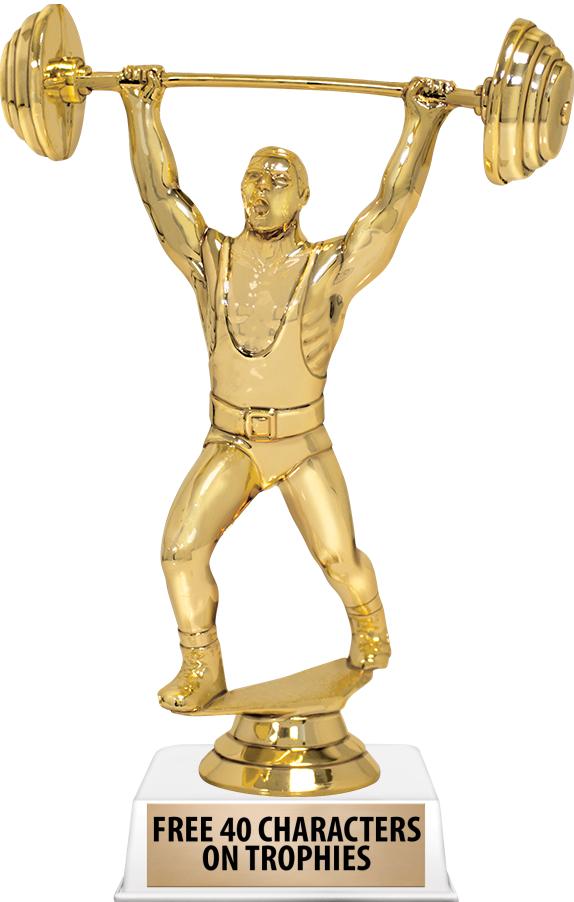 6"TROPHY ON WHITE CONTEMP BASE