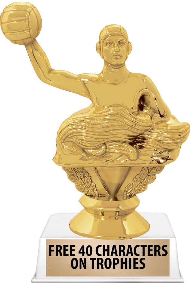6"TROPHY ON WHITE CONTEMP BASE