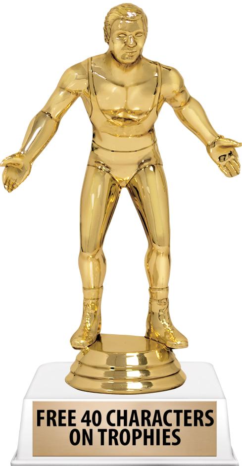 6"TROPHY ON WHITE CONTEMP BASE