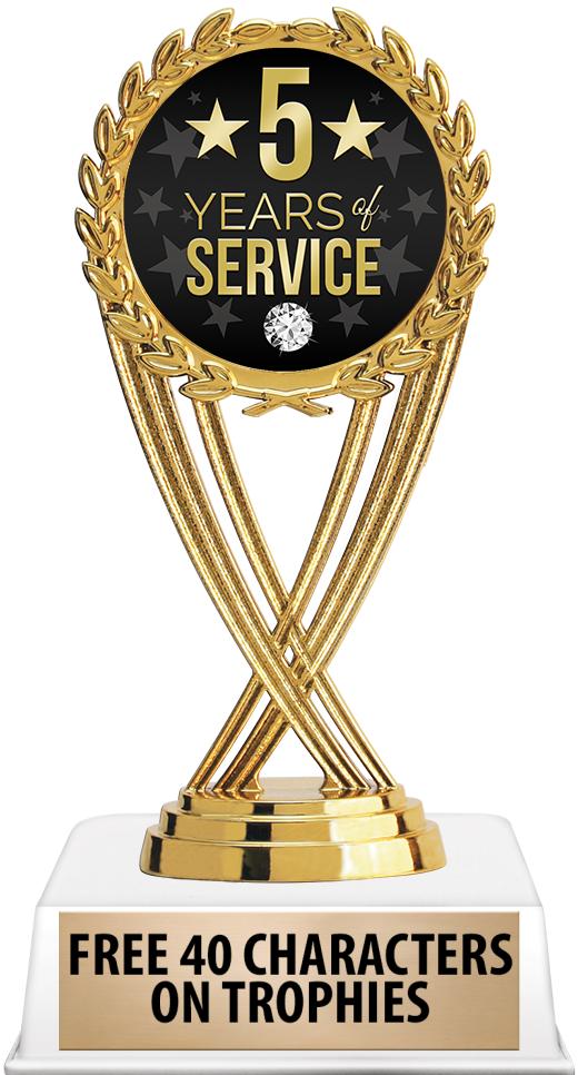 6"TROPHY ON WHITE CONTEMP BASE