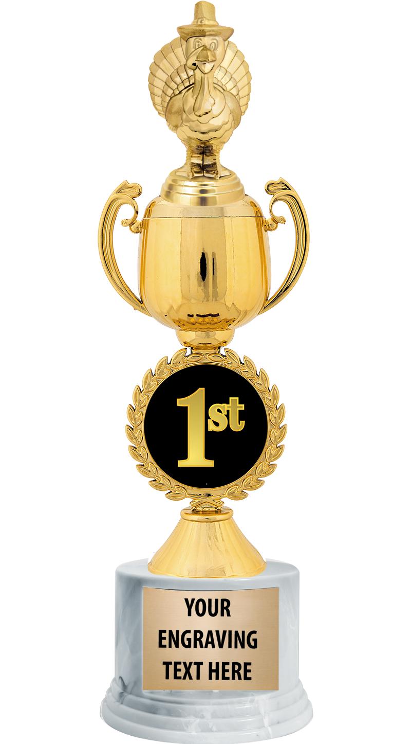 : Turkey Bowl Trophy - 6 Gold Star Thanksgiving Football Trophy  Awards Prime : Sports & Outdoors