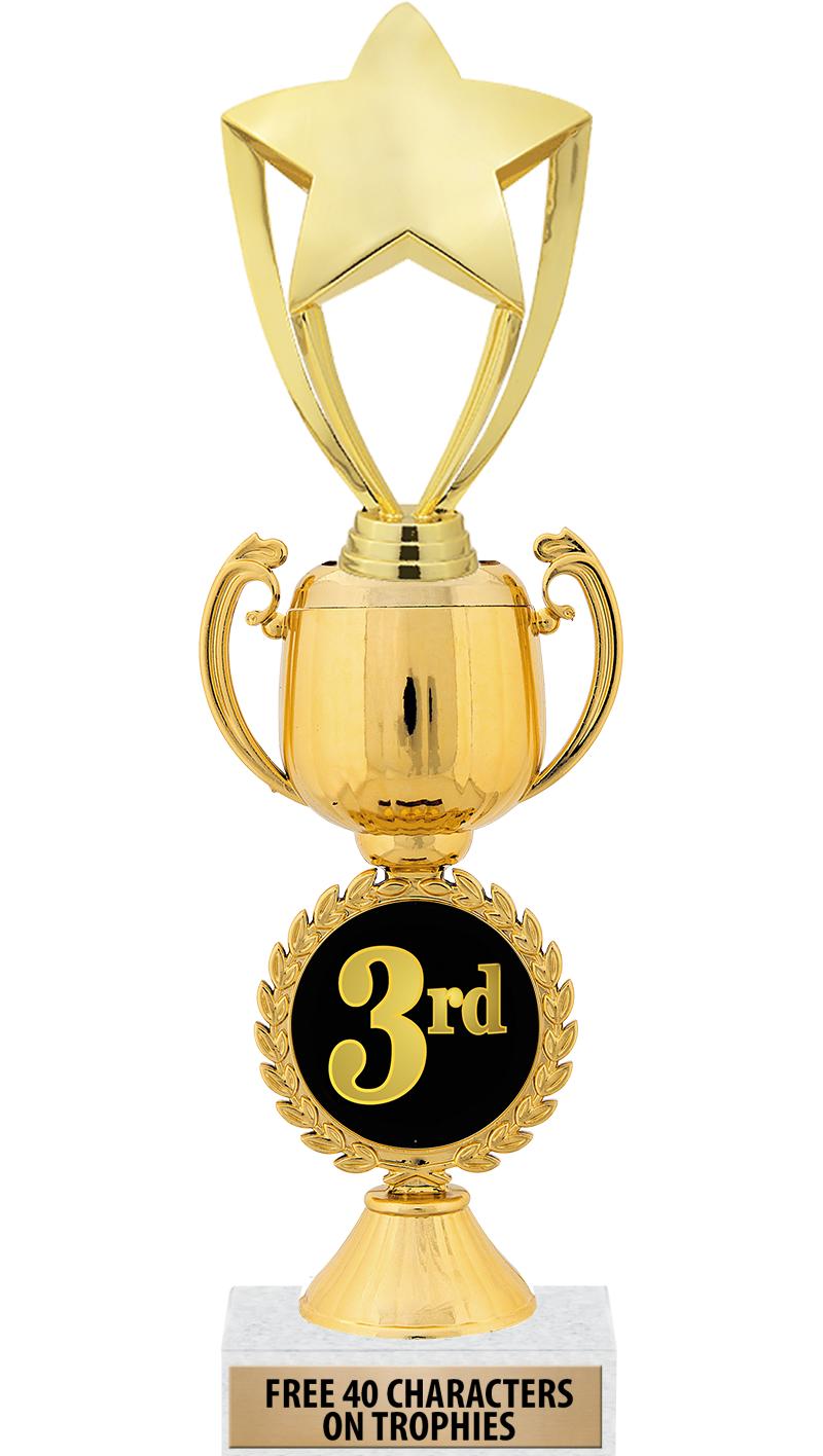 Crown Awards Turkey Bowl Trophy - 6 Gold Star Thanksgiving Football  Trophies Prime