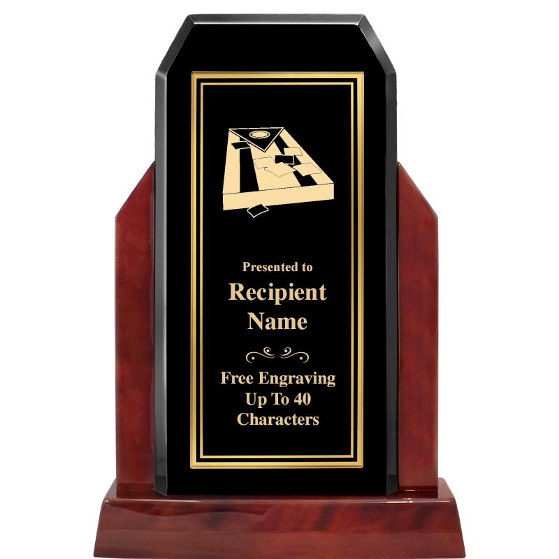 16.5" CHAMP GLOSSED WOOD AWARD
