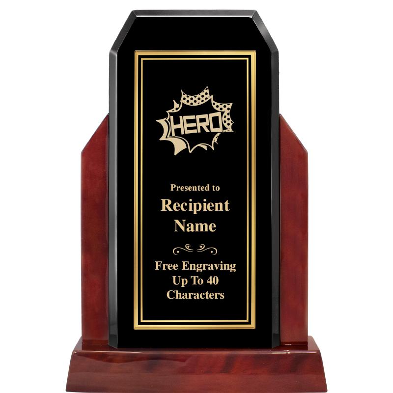 16.5" CHAMP GLOSSED WOOD AWARD