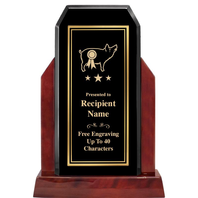 16.5" CHAMP GLOSSED WOOD AWARD