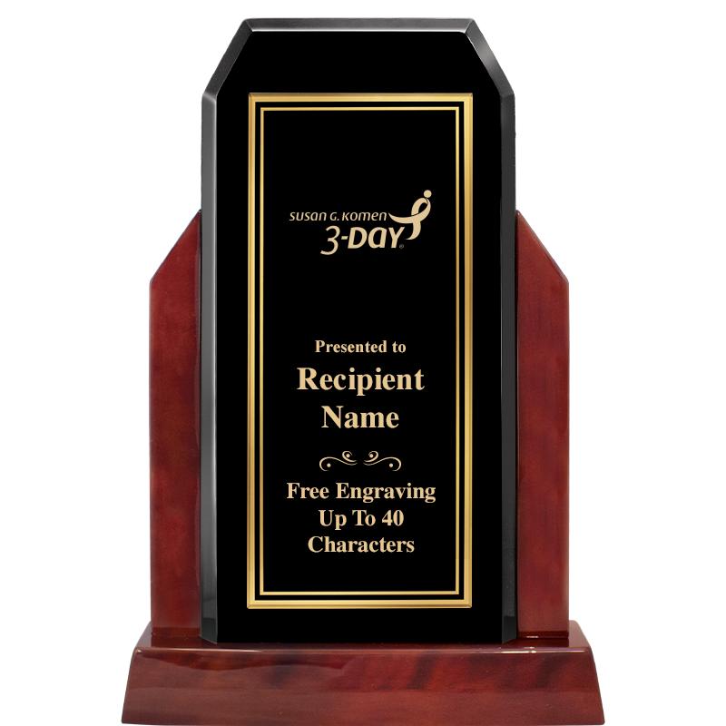 16.5" CHAMP GLOSSED WOOD AWARD