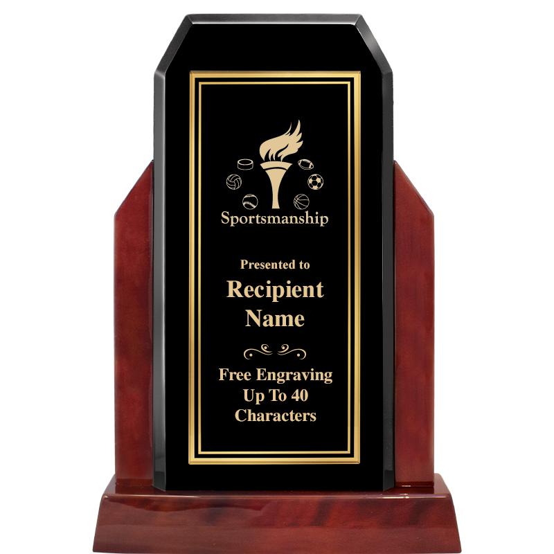 16.5" CHAMP GLOSSED WOOD AWARD