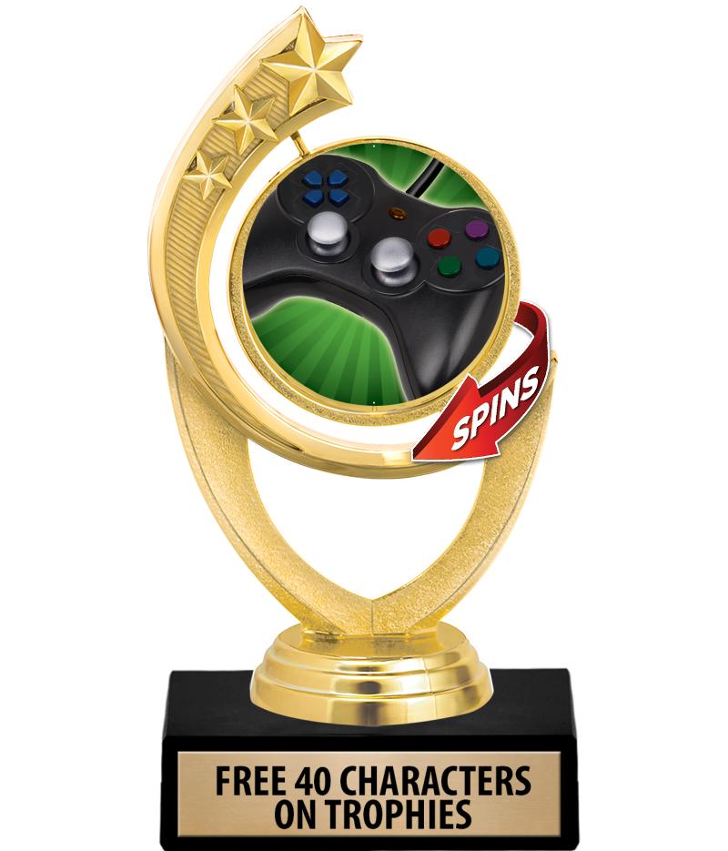  Crown Awards Gaming Trophies, 6 Gold Video Games Controller  Trophy, 1 Pack : Sports & Outdoors