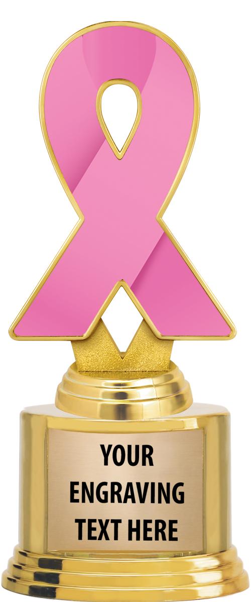 7" TROPHY ON ROUND GOLD BASE