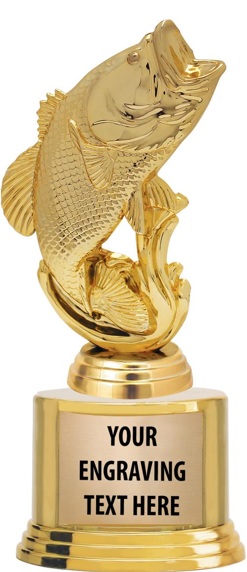 7" TROPHY ON ROUND GOLD BASE