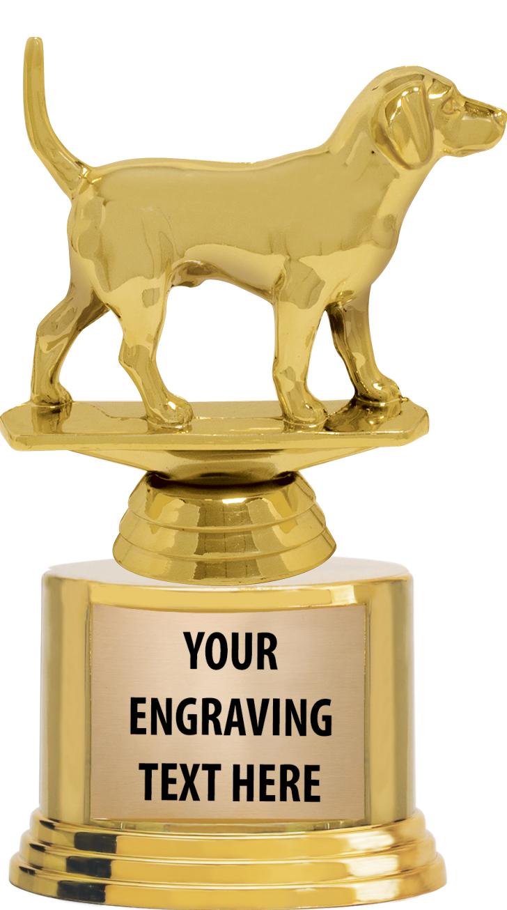 7" TROPHY ON ROUND GOLD BASE