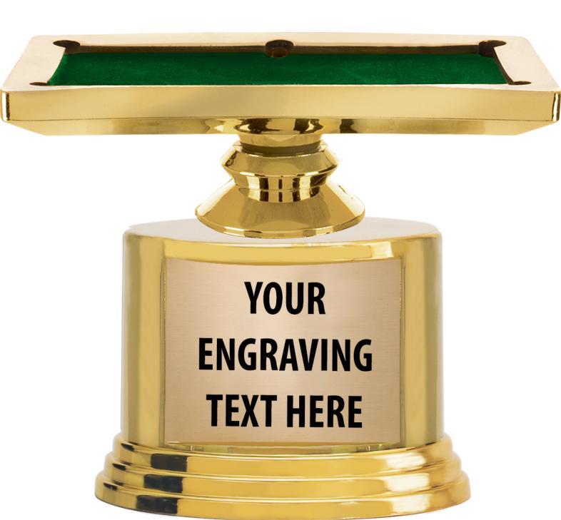7" TROPHY ON ROUND GOLD BASE