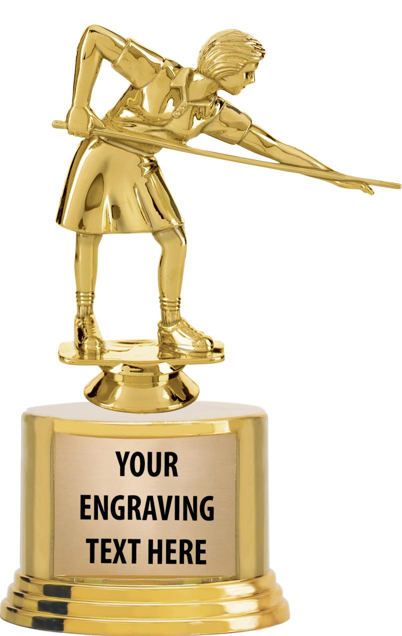 7" TROPHY ON ROUND GOLD BASE