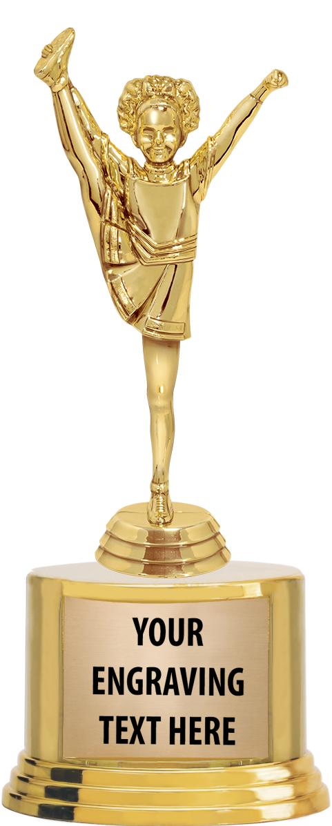 7" TROPHY ON ROUND GOLD BASE