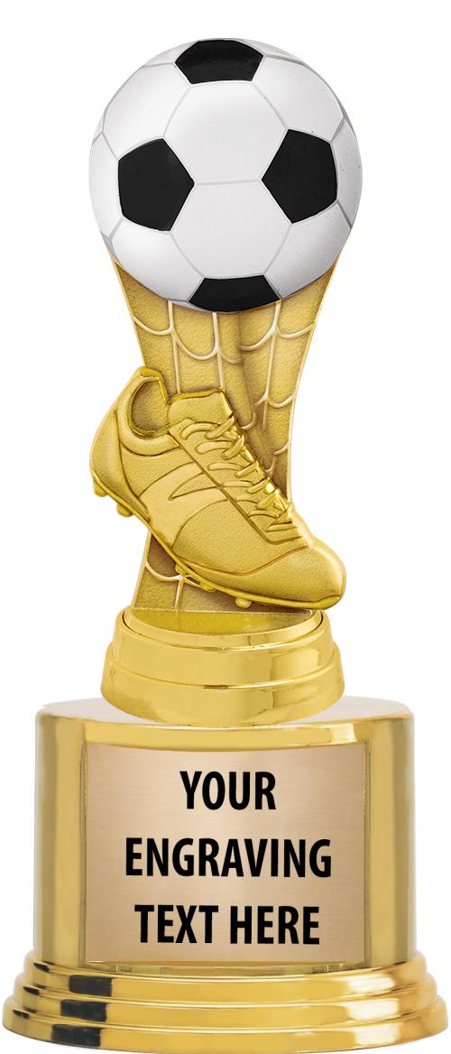 7" TROPHY ON ROUND GOLD BASE