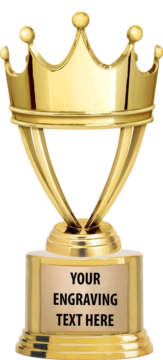 7" TROPHY ON ROUND GOLD BASE