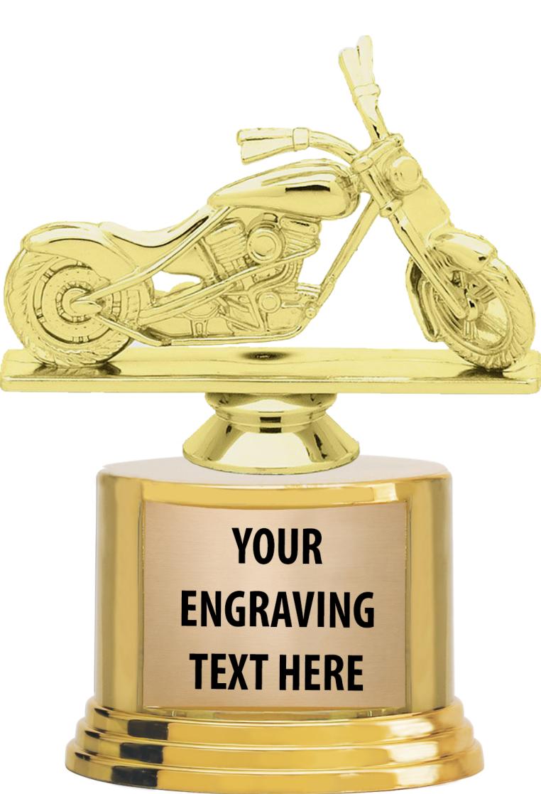 7" TROPHY ON ROUND GOLD BASE