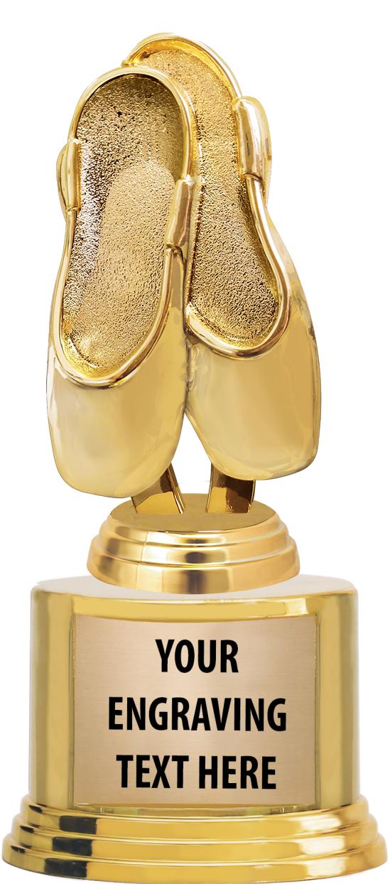 7" TROPHY ON ROUND GOLD BASE