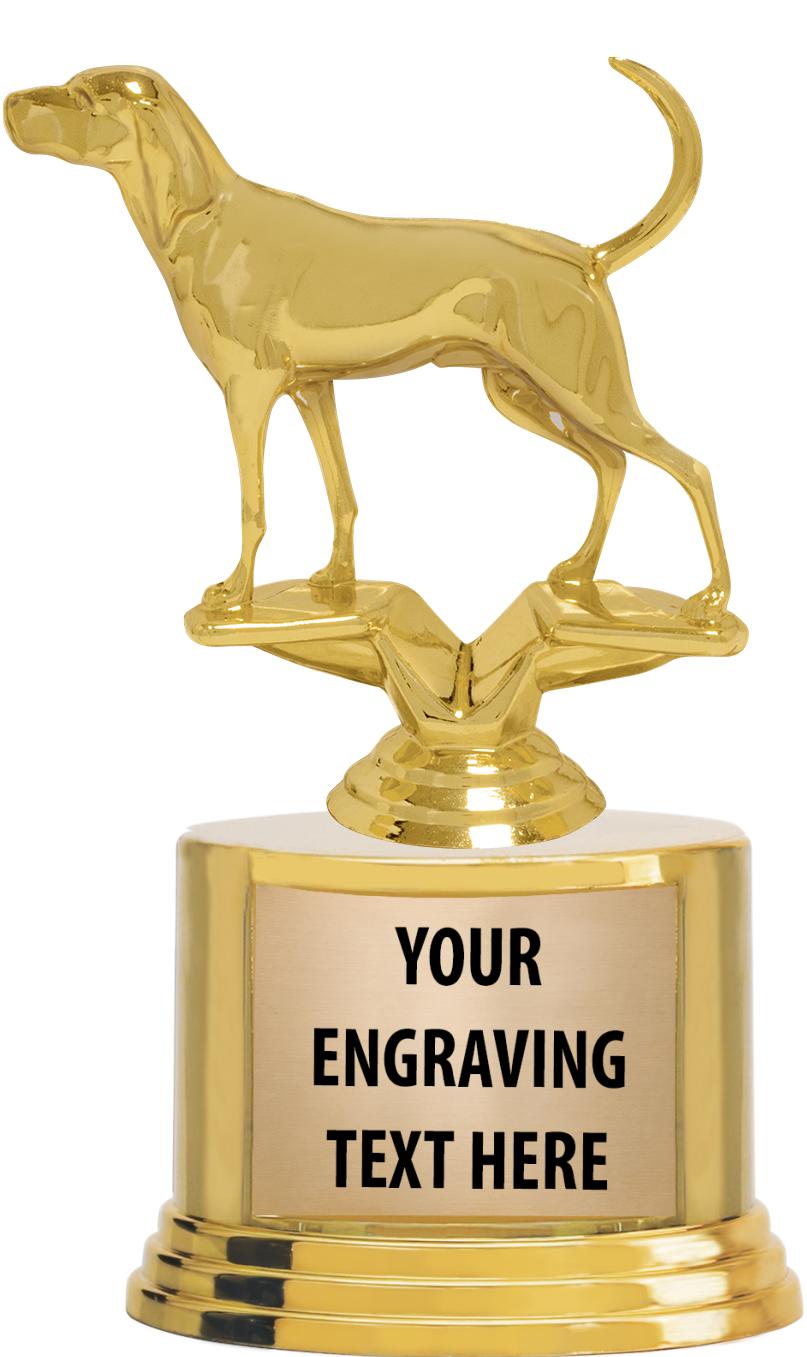 7" TROPHY ON ROUND GOLD BASE
