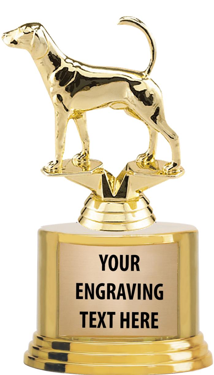 7" TROPHY ON ROUND GOLD BASE