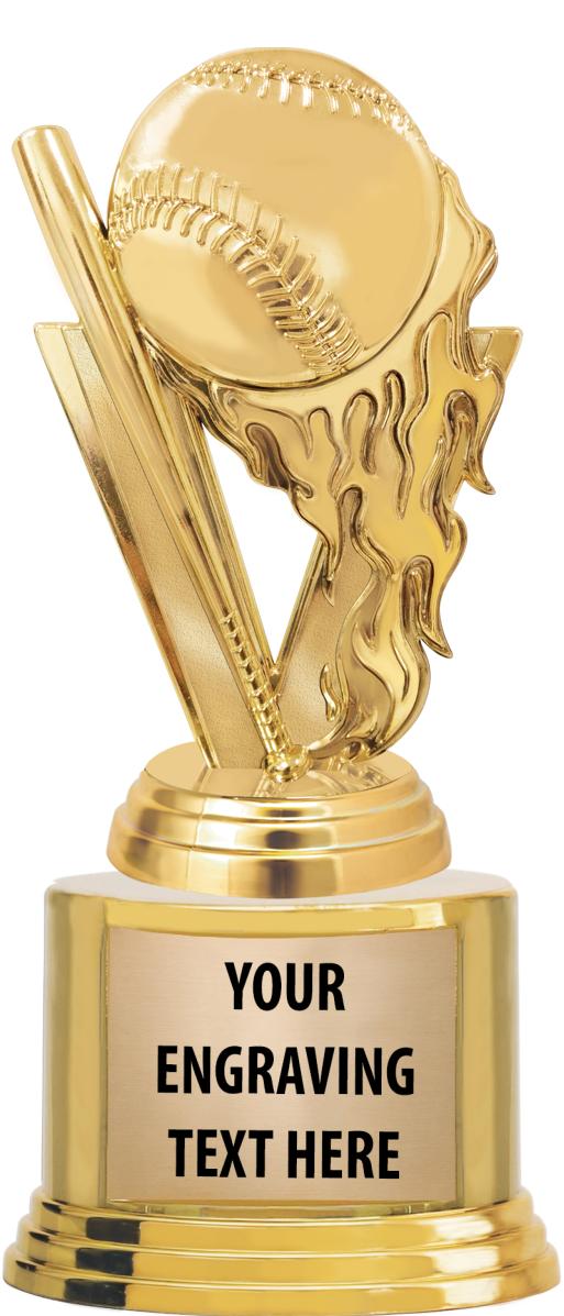 7" TROPHY ON ROUND GOLD BASE