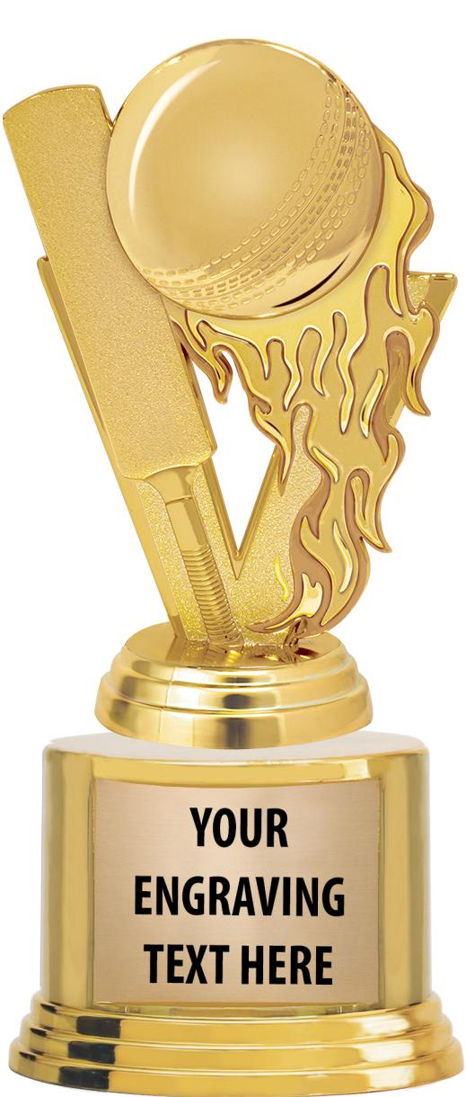 7" TROPHY ON ROUND GOLD BASE