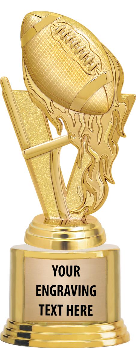 7" TROPHY ON ROUND GOLD BASE