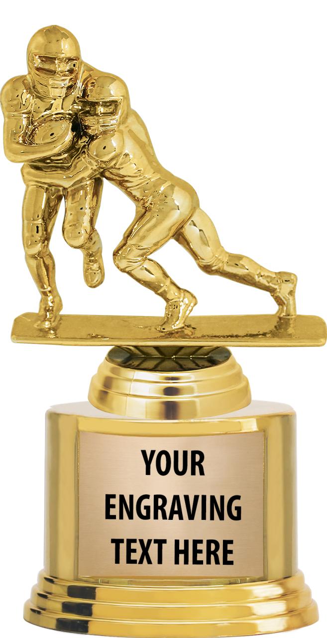 7" TROPHY ON ROUND GOLD BASE