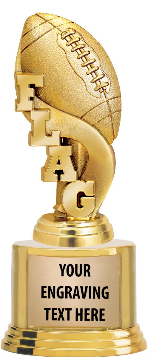 7" TROPHY ON ROUND GOLD BASE