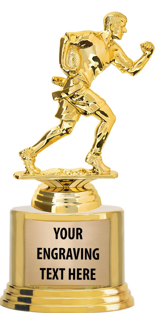 7" TROPHY ON ROUND GOLD BASE