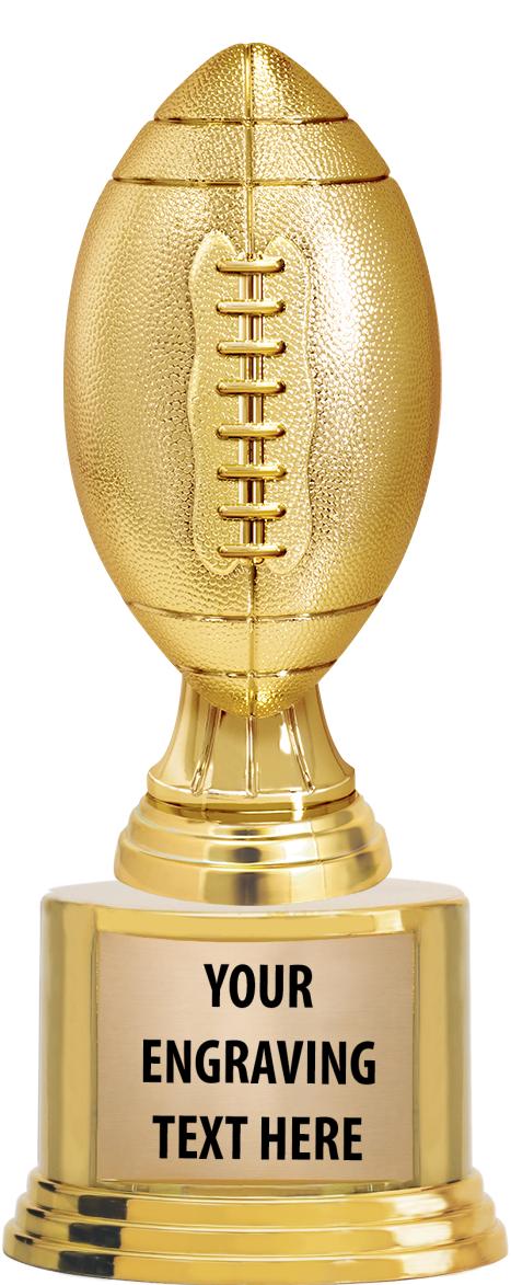 7" TROPHY ON ROUND GOLD BASE