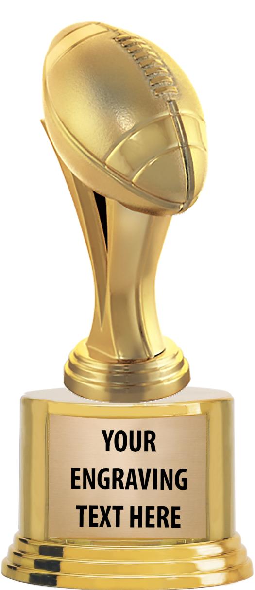 7" TROPHY ON ROUND GOLD BASE